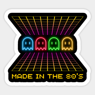 Made in the eighties, vintage coin op legends Sticker